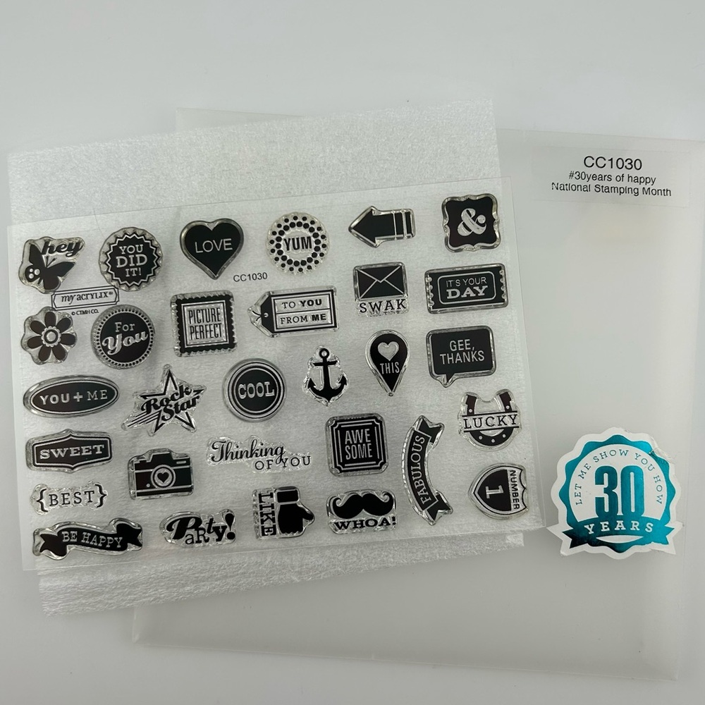 Close to my Heart  « 30 years of Happy National Stamping Month» CC1030 Stamp set